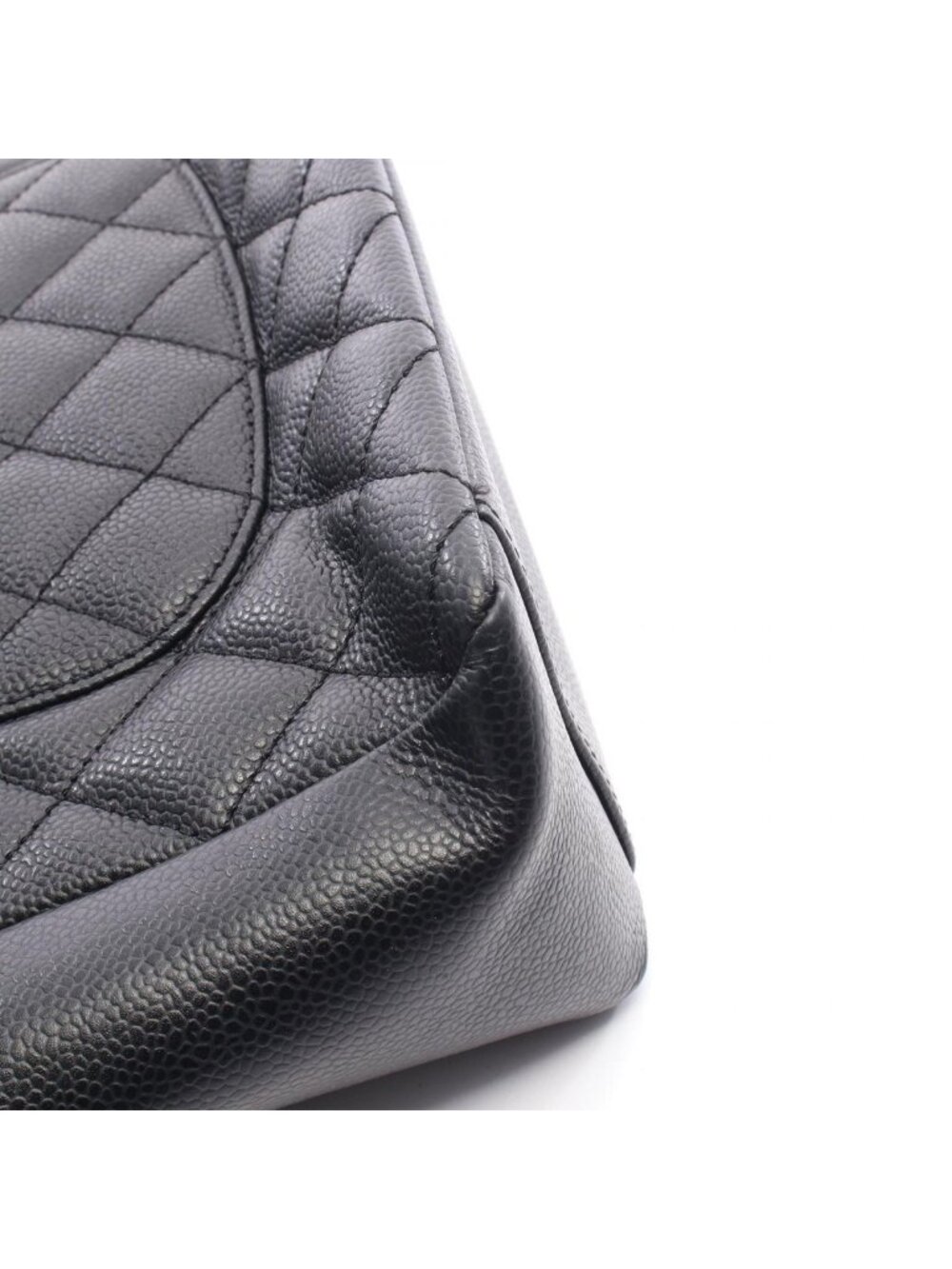 Chanel Tote Quilted Petite Shopping PST Black Leather Chainto - Picture 7 of 7